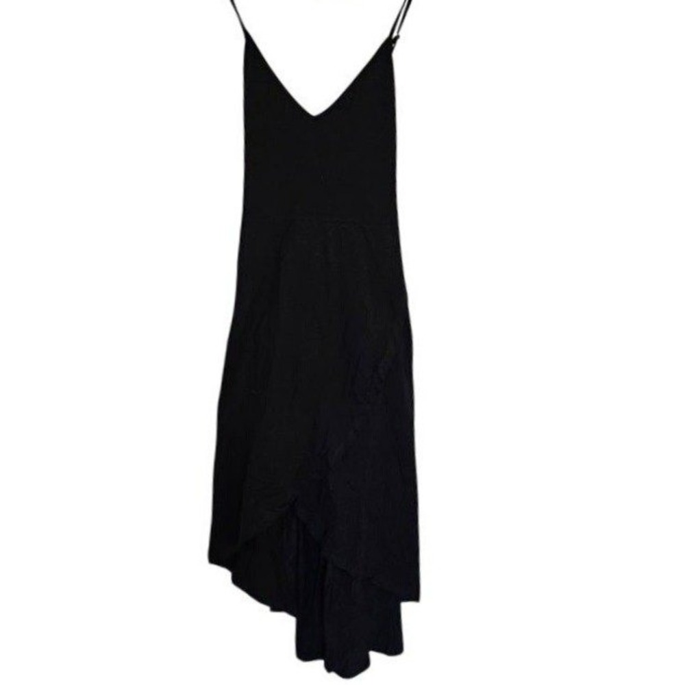 Womans cross front Dress Size XXL Black hi lo strappy nwot‎